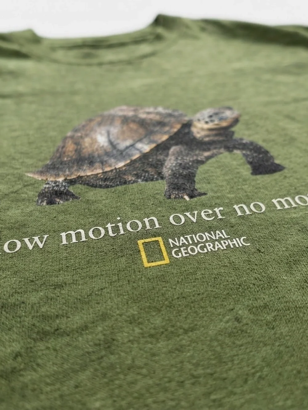 Gildan Olive Green Turtle Graphic Short Sleeve Tee